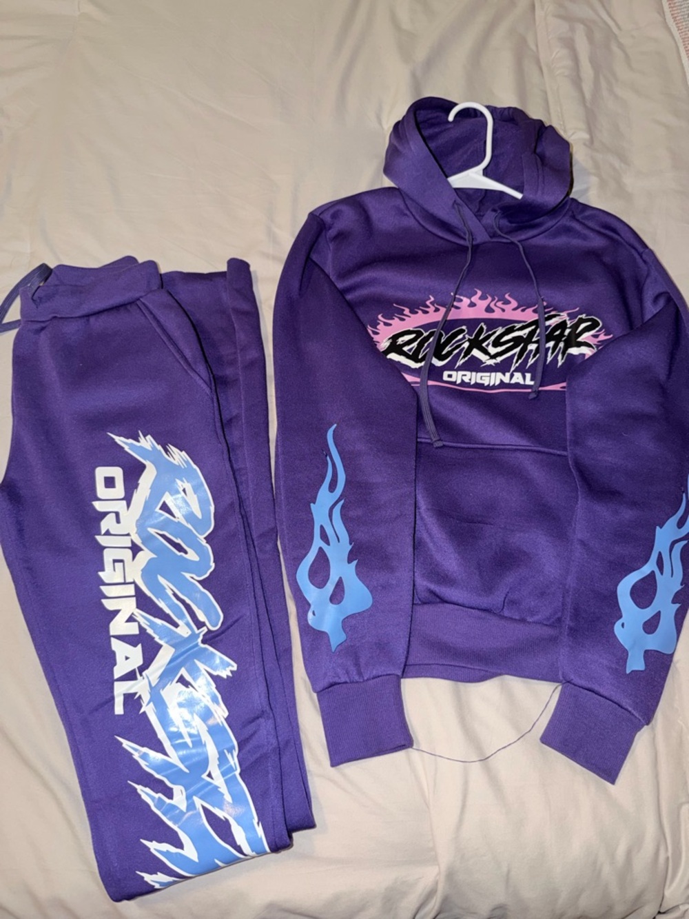 RockStar Original Purple Cowl Neck Hoodie - Women's Sweater